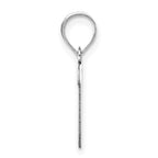 FJC Finejewelers 14 kt White Gold Polished Script Letter T Initial Charm