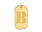 FJC Finejewelers 14 kt Yellow Gold Polished Letter B Initial Dog Tag Charm 24 x 13 mm