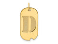 FJC Finejewelers 14 kt Yellow Gold Polished Letter D Initial Dog Tag Charm 24 x 13 mm