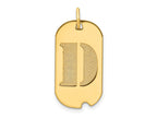 FJC Finejewelers 14 kt Yellow Gold Polished Letter D Initial Dog Tag Charm 24 x 13 mm