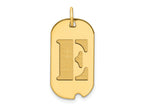FJC Finejewelers 14 kt Yellow Gold Polished Letter E Initial Dog Tag Charm 24 x 13 mm
