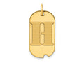 FJC Finejewelers 14 kt Yellow Gold Polished Letter H Initial Dog Tag Charm 24 x 13 mm