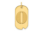 FJC Finejewelers 14 kt Yellow Gold Polished Letter O Initial Dog Tag Charm 24 x 13 mm
