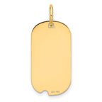 FJC Finejewelers 14 kt Yellow Gold Polished Letter P Initial Dog Tag Charm 24 x 13 mm