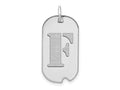 FJC Finejewelers 14 kt White Gold Polished Letter F Initial Dog Tag Charm 24 x 13 mm