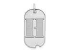FJC Finejewelers 14 kt White Gold Polished Letter H Initial Dog Tag Charm 24 x 13 mm