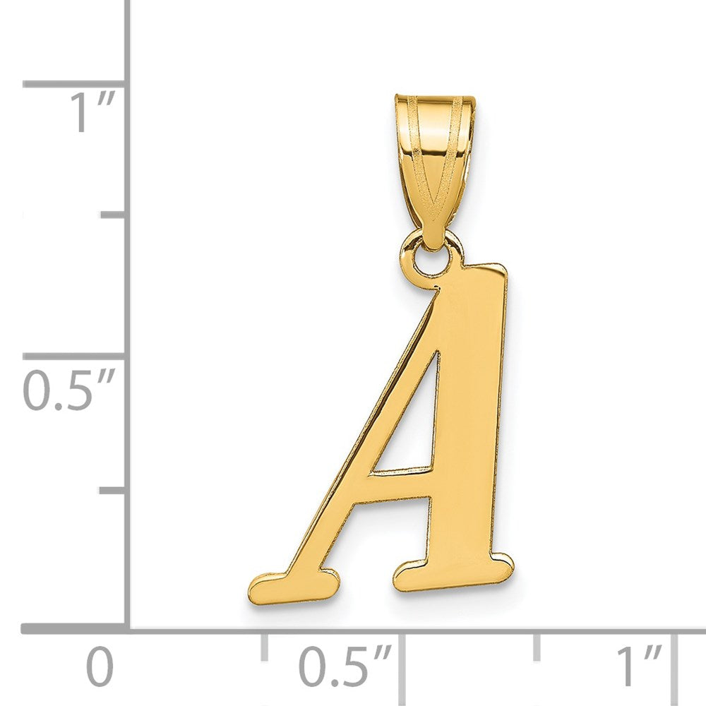 FJC Finejewelers 14 kt Yellow Gold Polished Letter A Initial Charm 17 x 13 mm