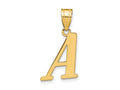 FJC Finejewelers 14 kt Yellow Gold Polished Letter A Initial Charm 17 x 13 mm