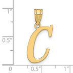 FJC Finejewelers 14 kt Yellow Gold Polished Letter C Initial Charm 17 x 14 mm