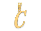 FJC Finejewelers 14 kt Yellow Gold Polished Letter C Initial Charm 17 x 14 mm
