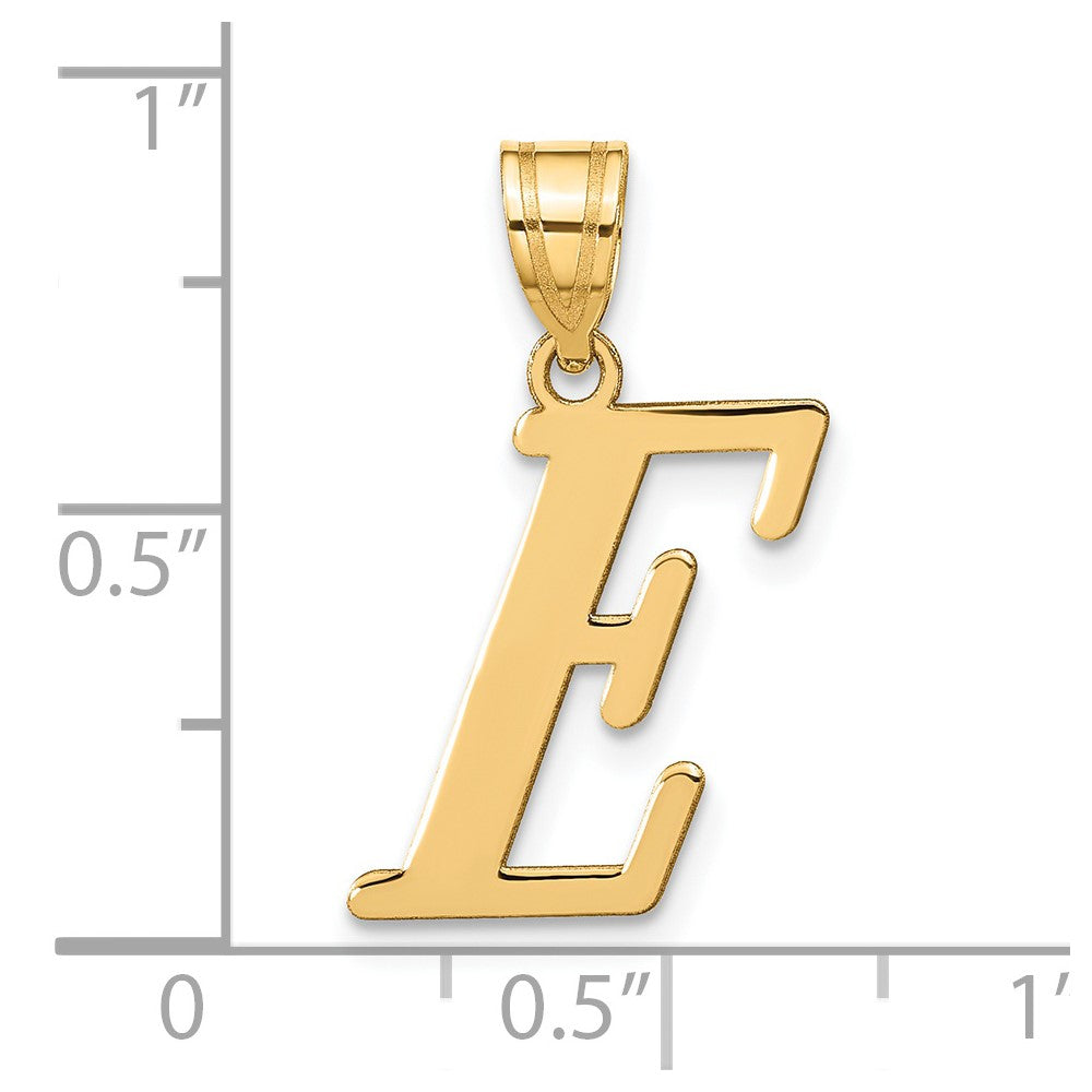 FJC Finejewelers 14 kt Yellow Gold Polished Letter E Initial Charm