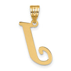 FJC Finejewelers 14 kt Yellow Gold Polished Letter J Initial Charm