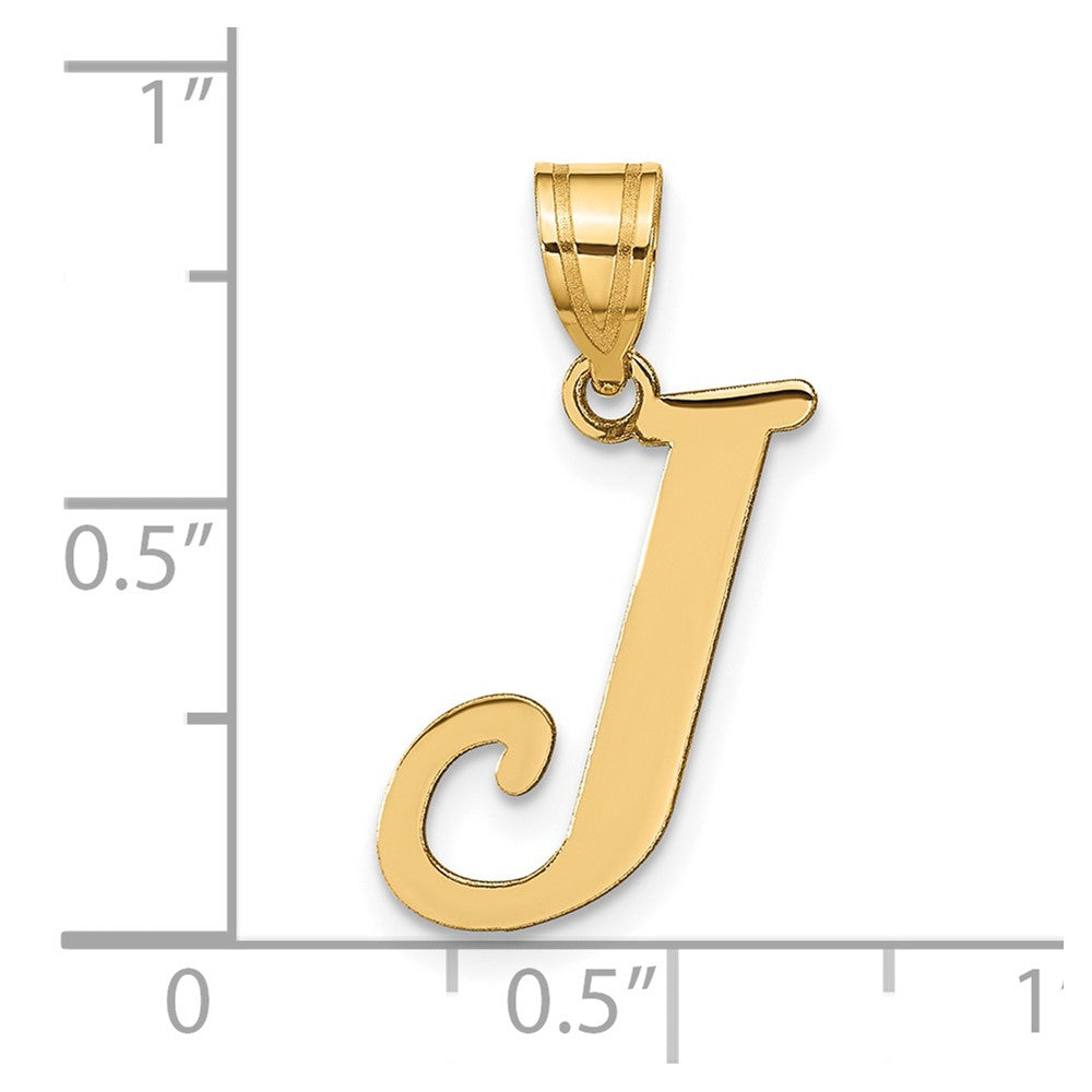 FJC Finejewelers 14 kt Yellow Gold Polished Letter J Initial Charm
