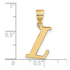 FJC Finejewelers 14 kt Yellow Gold Polished Letter L Initial Charm