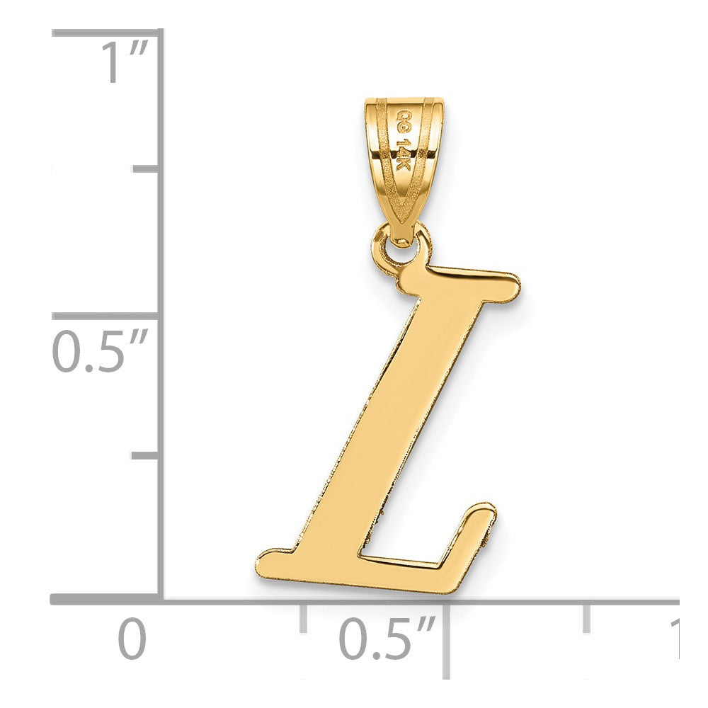 FJC Finejewelers 14 kt Yellow Gold Polished Letter L Initial Charm