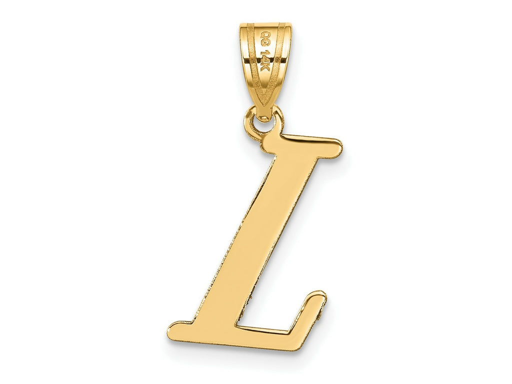 FJC Finejewelers 14 kt Yellow Gold Polished Letter L Initial Charm