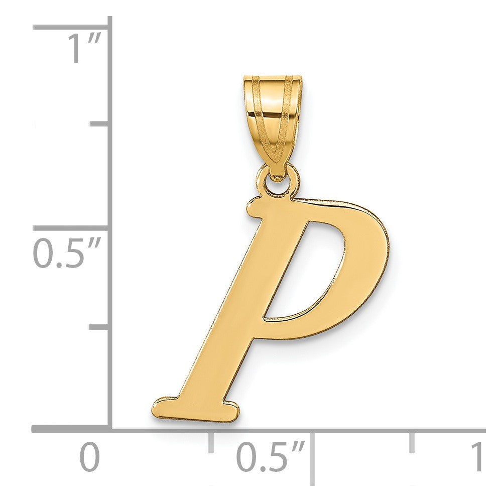 FJC Finejewelers 14 kt Yellow Gold Polished Letter P Initial Charm