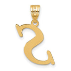 FJC Finejewelers 14 kt Yellow Gold Polished Letter S Initial Charm