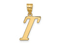 FJC Finejewelers 14 kt Yellow Gold Polished Letter T Initial Charm