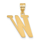 FJC Finejewelers 14 kt Yellow Gold Polished Letter W Initial Charm