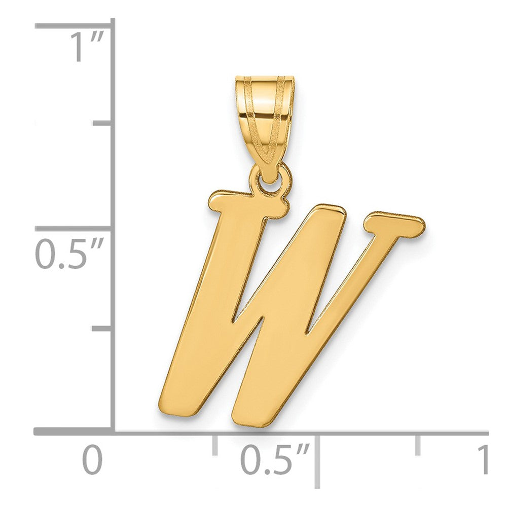 FJC Finejewelers 14 kt Yellow Gold Polished Letter W Initial Charm