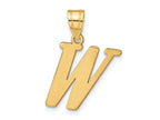 FJC Finejewelers 14 kt Yellow Gold Polished Letter W Initial Charm