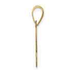 FJC Finejewelers 14 kt Yellow Gold Polished Bubble Letter B Initial Charm 18 x 14 mm