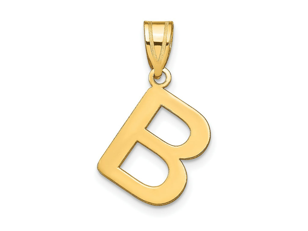 FJC Finejewelers 14 kt Yellow Gold Polished Bubble Letter B Initial Charm 18 x 14 mm