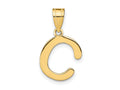 FJC Finejewelers 14 kt Yellow Gold Polished Bubble Letter C Initial Charm 16 x 13 mm