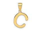 FJC Finejewelers 14 kt Yellow Gold Polished Bubble Letter C Initial Charm 16 x 13 mm