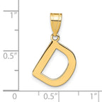 FJC Finejewelers 14 kt Yellow Gold Polished Bubble Letter D Initial Charm 17 x 14 mm