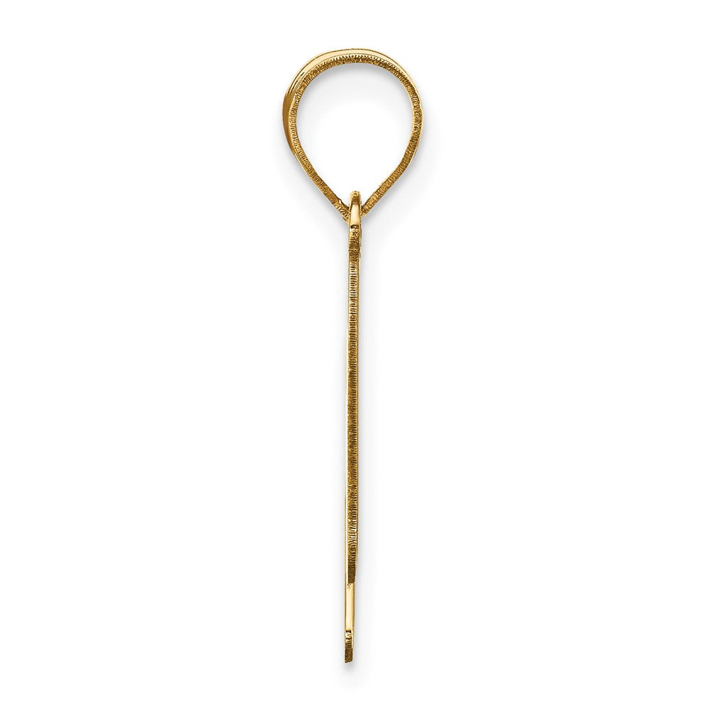 FJC Finejewelers 14 kt Yellow Gold Polished Bubble Letter H Initial Charm