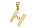 FJC Finejewelers 14 kt Yellow Gold Polished Bubble Letter H Initial Charm