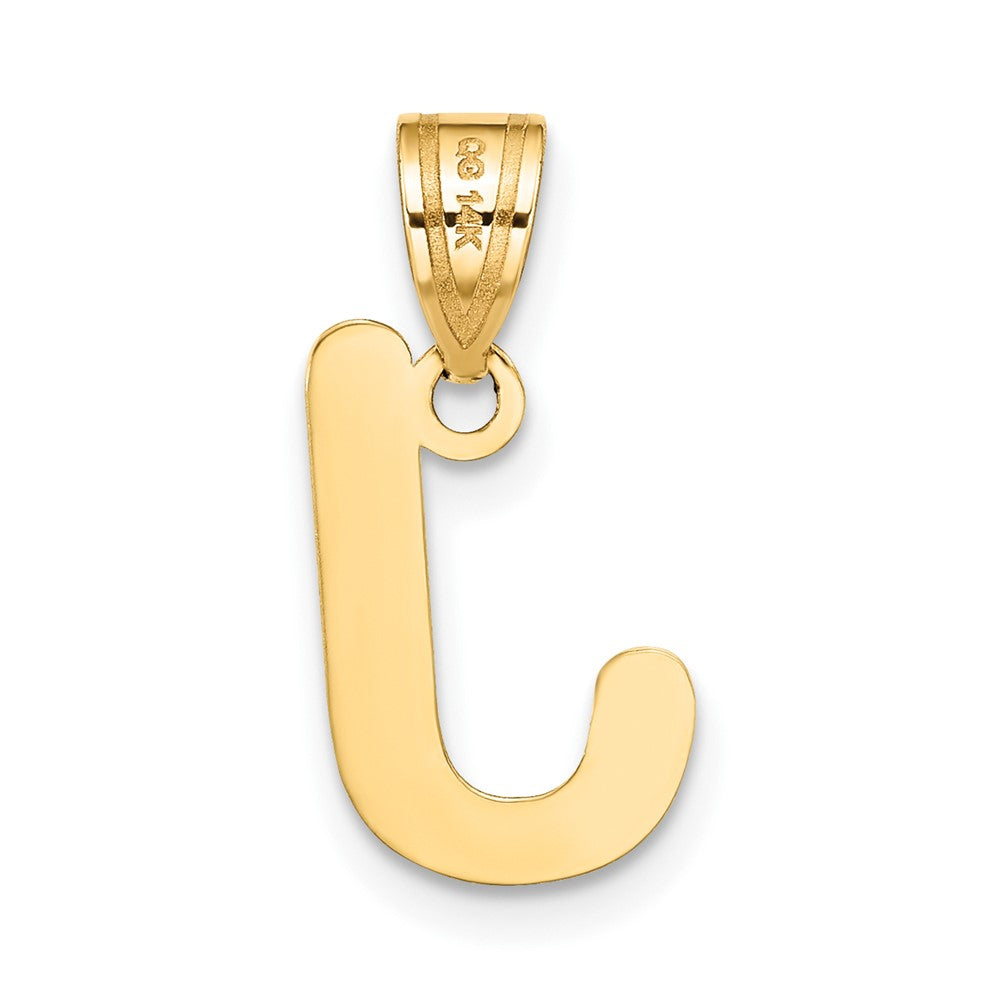FJC Finejewelers 14 kt Yellow Gold Polished Bubble Letter J Initial Charm