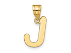 FJC Finejewelers 14 kt Yellow Gold Polished Bubble Letter J Initial Charm