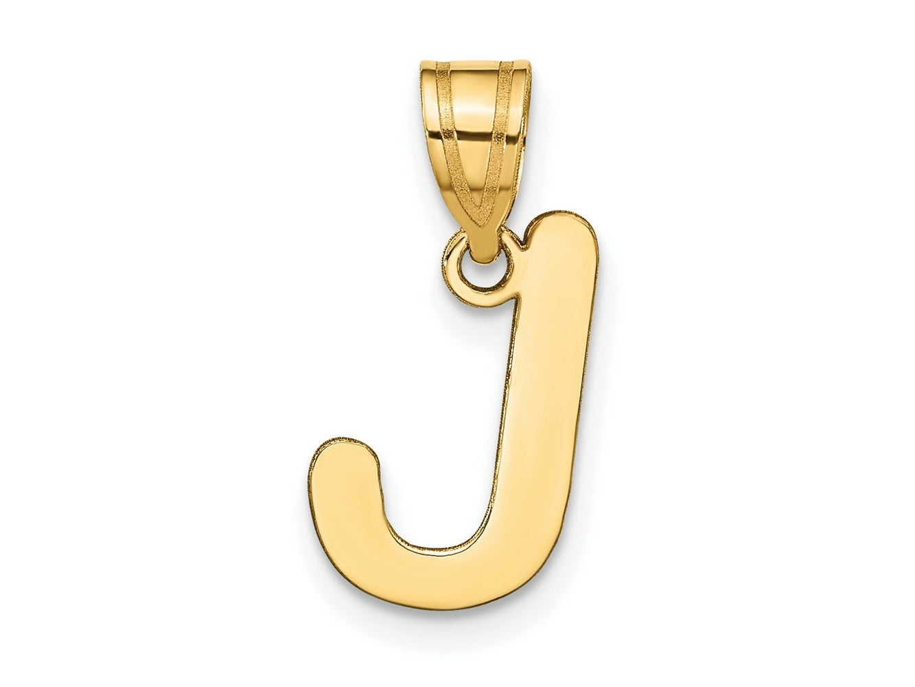 FJC Finejewelers 14 kt Yellow Gold Polished Bubble Letter J Initial Charm