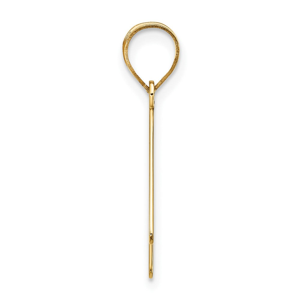 FJC Finejewelers 14 kt Yellow Gold Polished Bubble Letter K Initial Charm