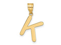 FJC Finejewelers 14 kt Yellow Gold Polished Bubble Letter K Initial Charm