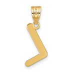 FJC Finejewelers 14 kt Yellow Gold Polished Bubble Letter L Initial Charm