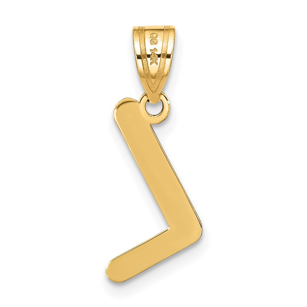 FJC Finejewelers 14 kt Yellow Gold Polished Bubble Letter L Initial Charm