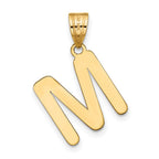 FJC Finejewelers 14 kt Yellow Gold Polished Bubble Letter M Initial Charm
