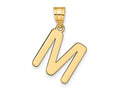 FJC Finejewelers 14 kt Yellow Gold Polished Bubble Letter M Initial Charm