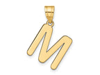 FJC Finejewelers 14 kt Yellow Gold Polished Bubble Letter M Initial Charm