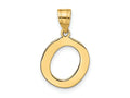 FJC Finejewelers 14 kt Yellow Gold Polished Bubble Letter O Initial Charm