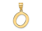FJC Finejewelers 14 kt Yellow Gold Polished Bubble Letter O Initial Charm