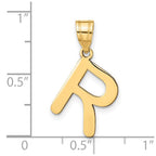 FJC Finejewelers 14 kt Yellow Gold Polished Bubble Letter R Initial Charm