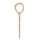 FJC Finejewelers 14 kt Yellow Gold Polished Bubble Letter V Initial Charm