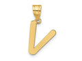 FJC Finejewelers 14 kt Yellow Gold Polished Bubble Letter V Initial Charm