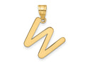 FJC Finejewelers 14 kt Yellow Gold Polished Bubble Letter W Initial Charm