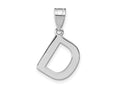 FJC Finejewelers 14 kt White Gold Polished Bubble Letter D Initial Charm 15 x 12 mm